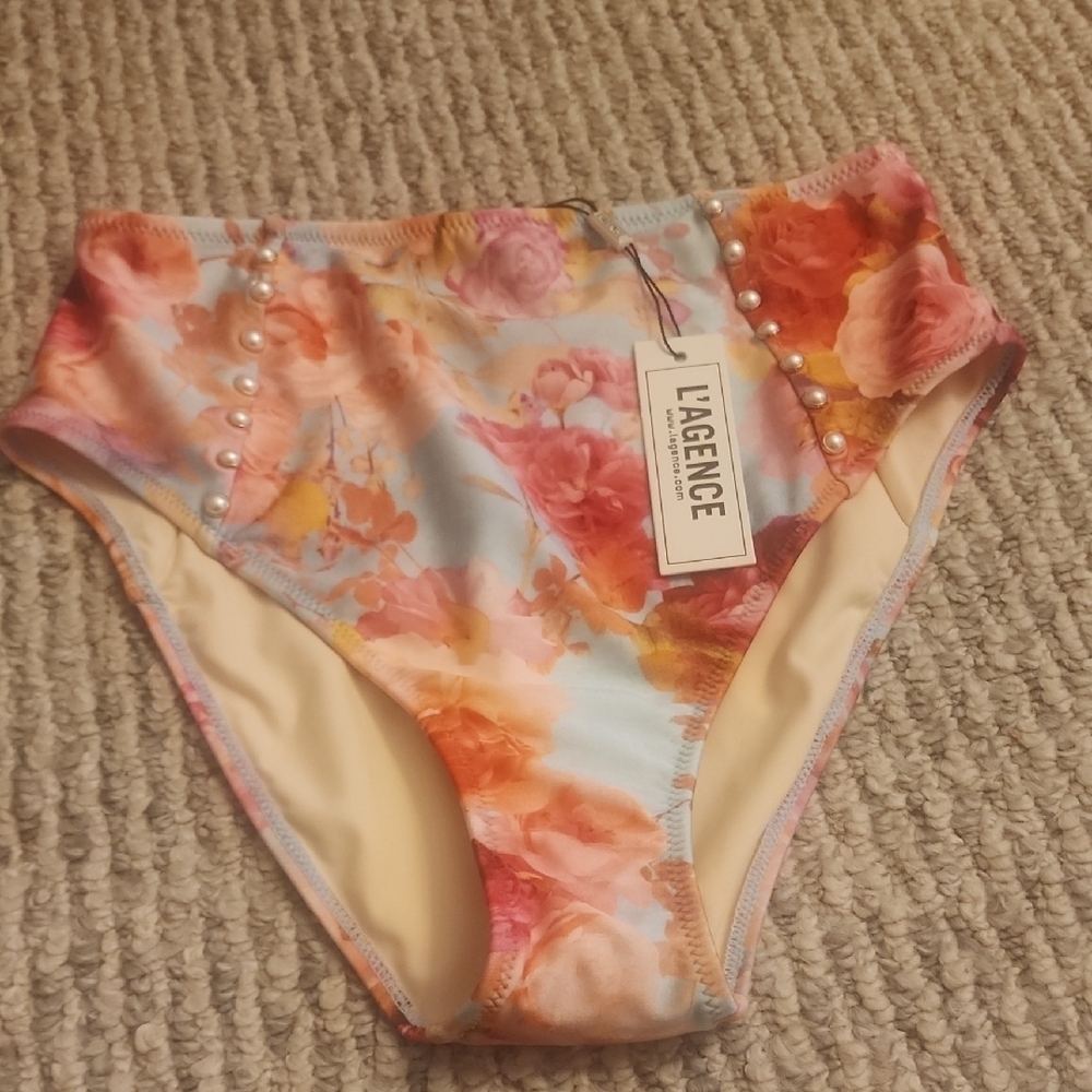 L'AGENCE Vanessa High-Waisted Bikini Bottom Size S $201 - Picture 5 of 7